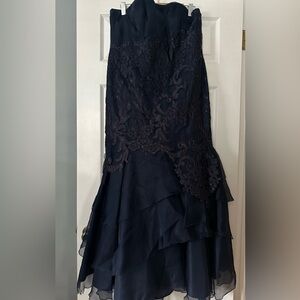 Skinz formal strapless chiffon gown